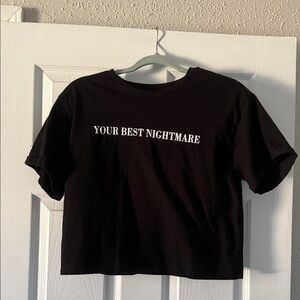 Women’s Black Graphic Tee - Your Best Nightmare